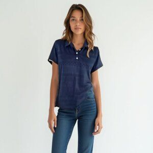 Nike Golf Navy Blue Polo Top | Preppy Sporty Chic | Women’s L | Gorpcore❤️